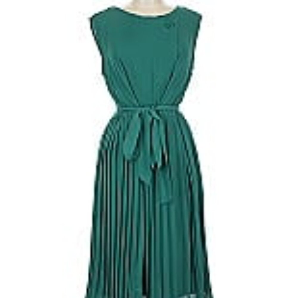 Teal Fit and Flare Cocktail Dress - Picture 6 of 6